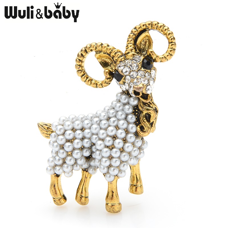 Embroidery Australia - Wuli & baby-broches Vintage de cabra