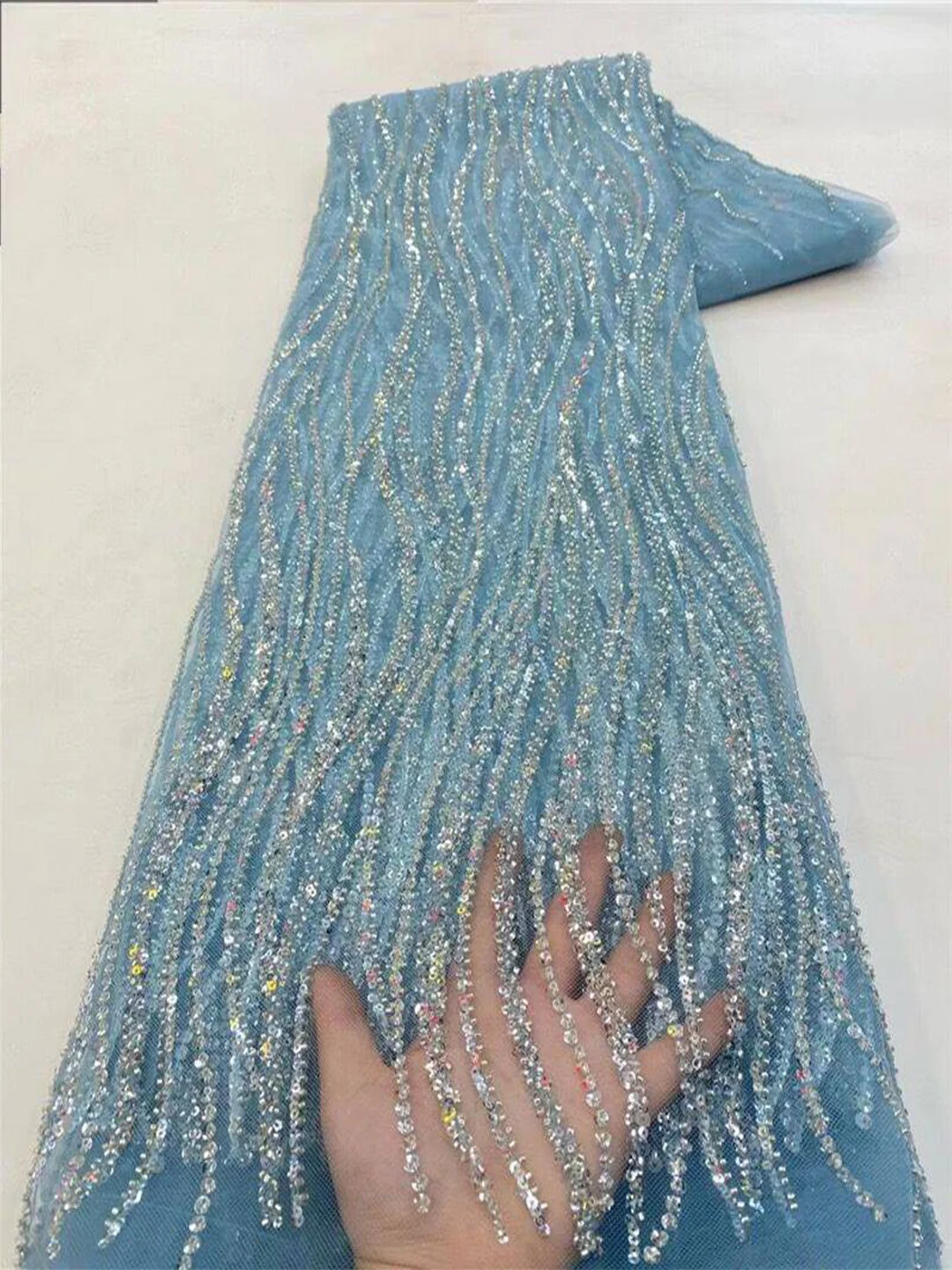 Embroidery Net Dress - Tela de Tul Bordada con Diseño