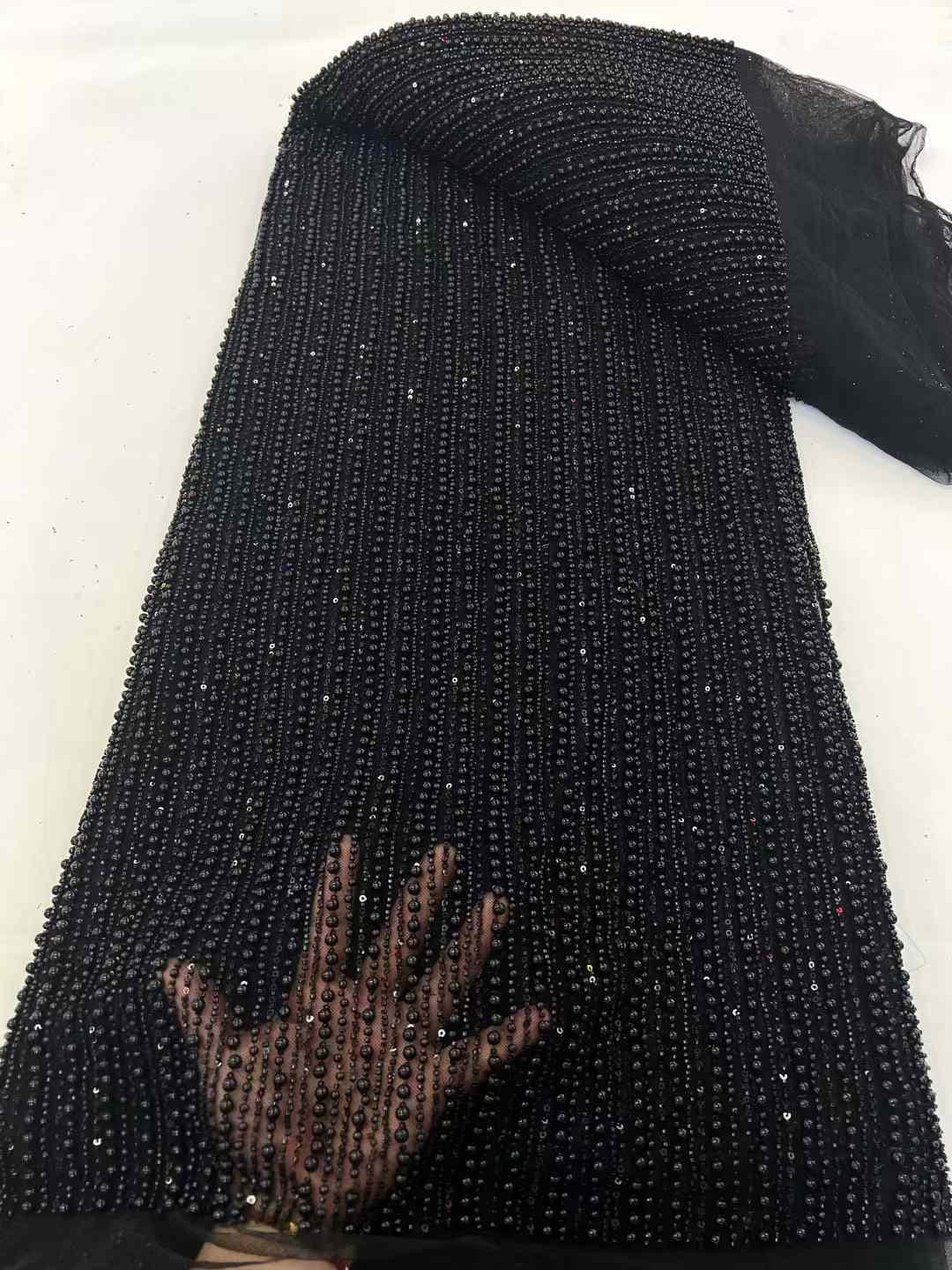 Embroidery Net Dress - Tela bordada con láser de lentejuelas