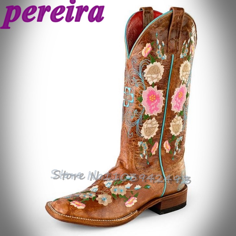 Embroidery Flower - Botas de flores bordadas, Botas de
