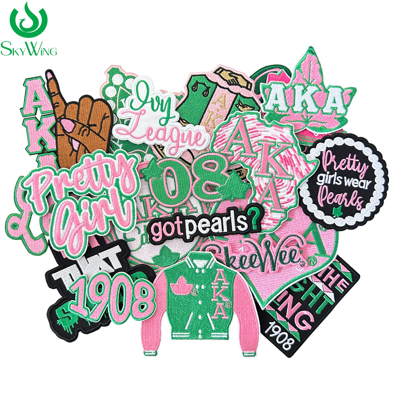 Embroidery Alpha - AKA-parches bordados para planchar para chaqueta,