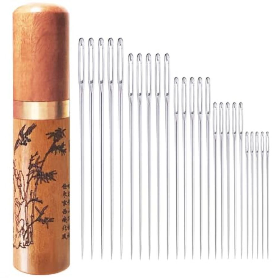 Embroidery Needles - Agujas de coser de ojo grande,