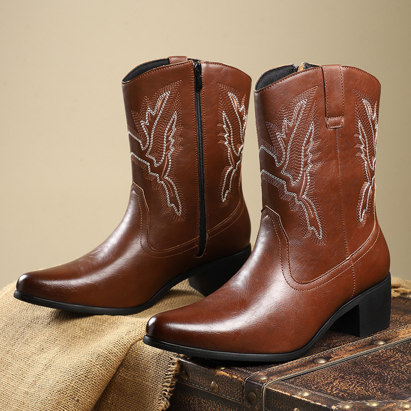 Embroidery Fabric - Botas de vaquero del oeste Retro