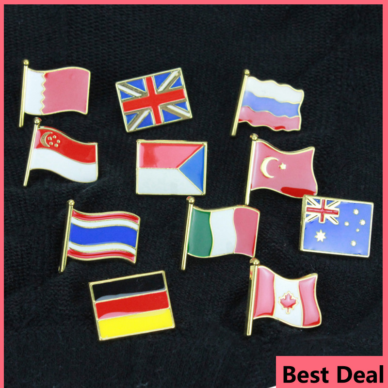 Embroidery Australia - 2024 nuevas banderas nacionales PIN insignia