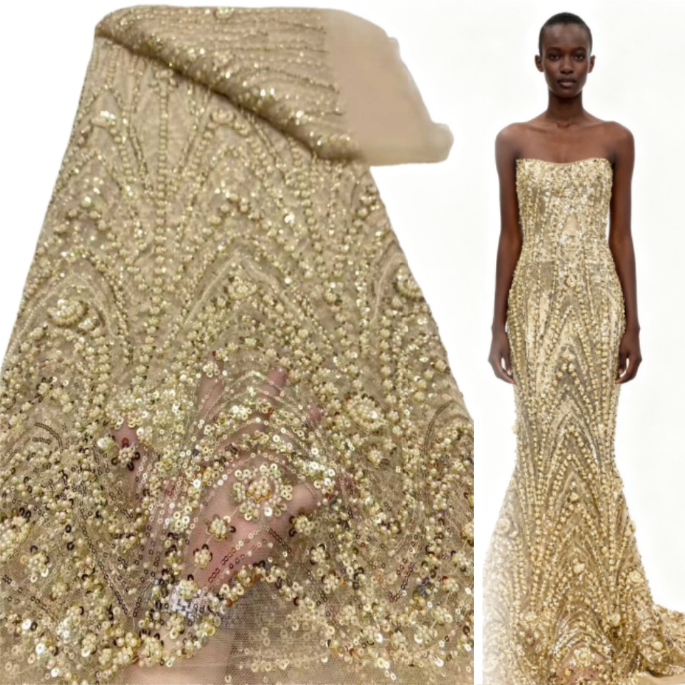 Embroidery Net Dress - 2026 tela de encaje de tul