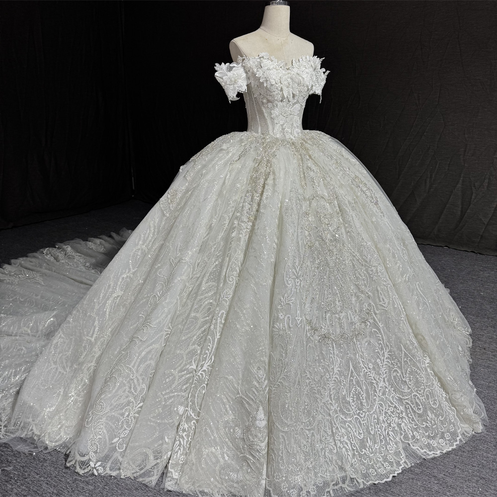 Embroidery Organza - Vestido de novia personalizable con escote