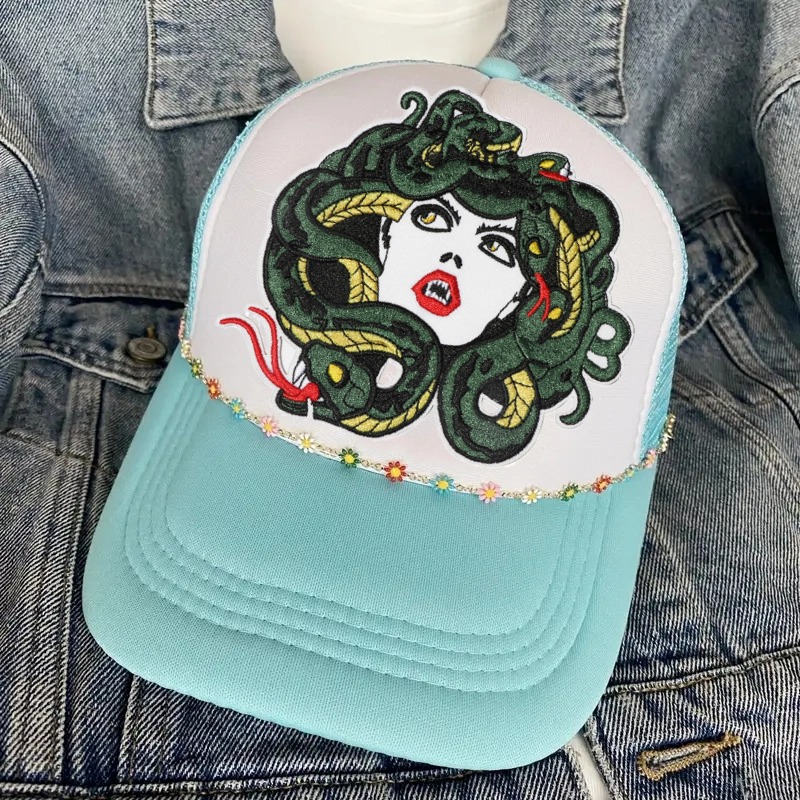 Embroidery Hat Machine - Parche bordado de dibujos animados de