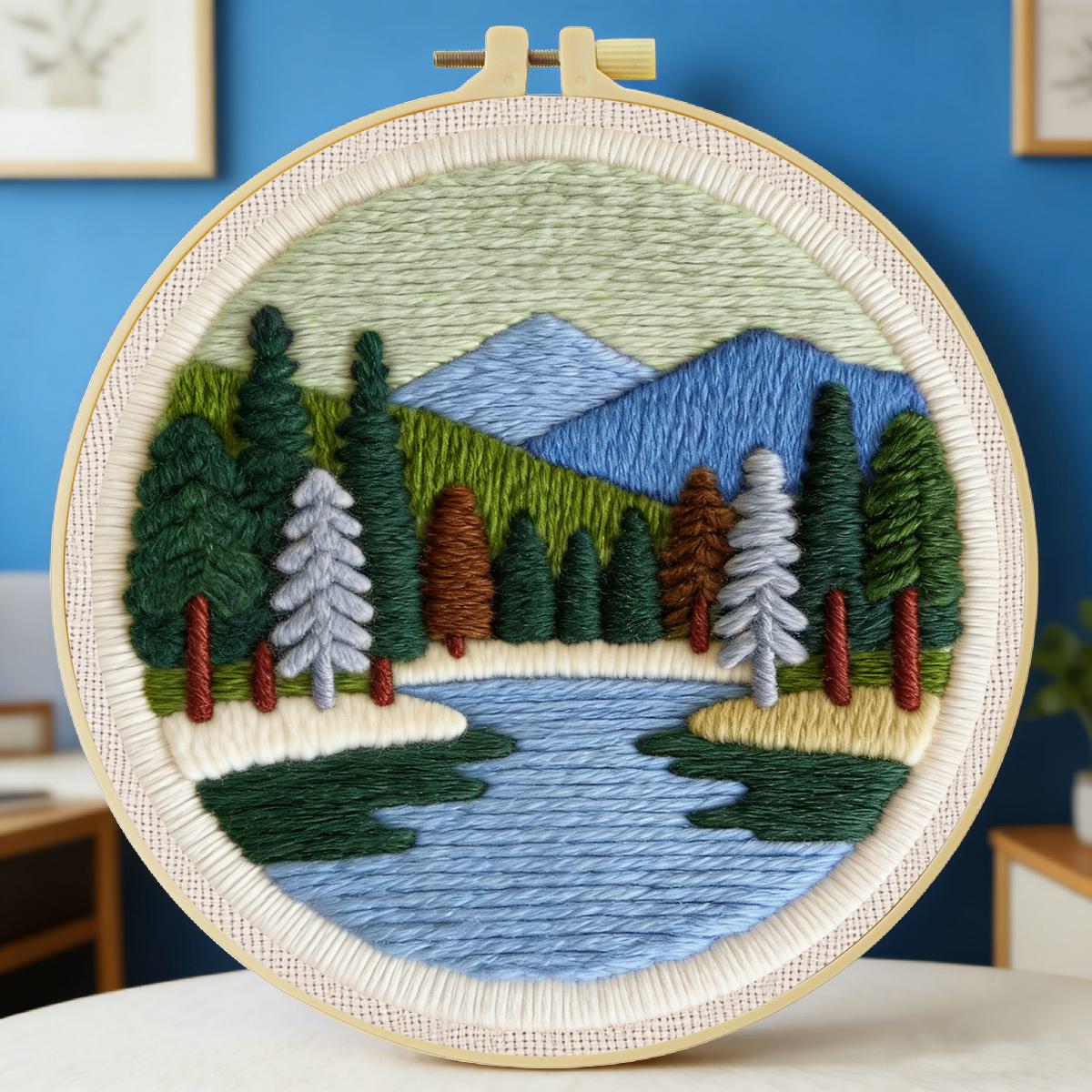Printed Embroidery Kit - Kit de Bordado Punch Needle de