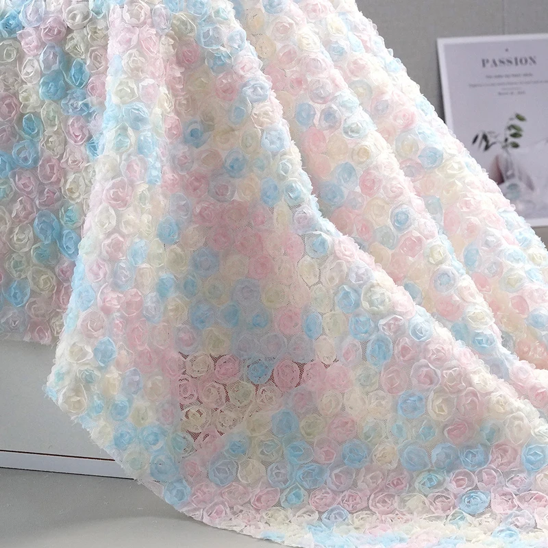 Embroidery Ribbon - Cinta de tela bordada floral 3D