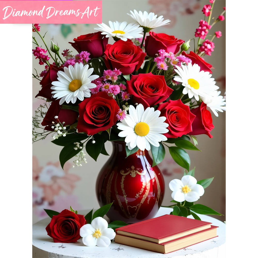 Embroidery Roses - Pintura de Diamantes 5D DIY, Mosaico