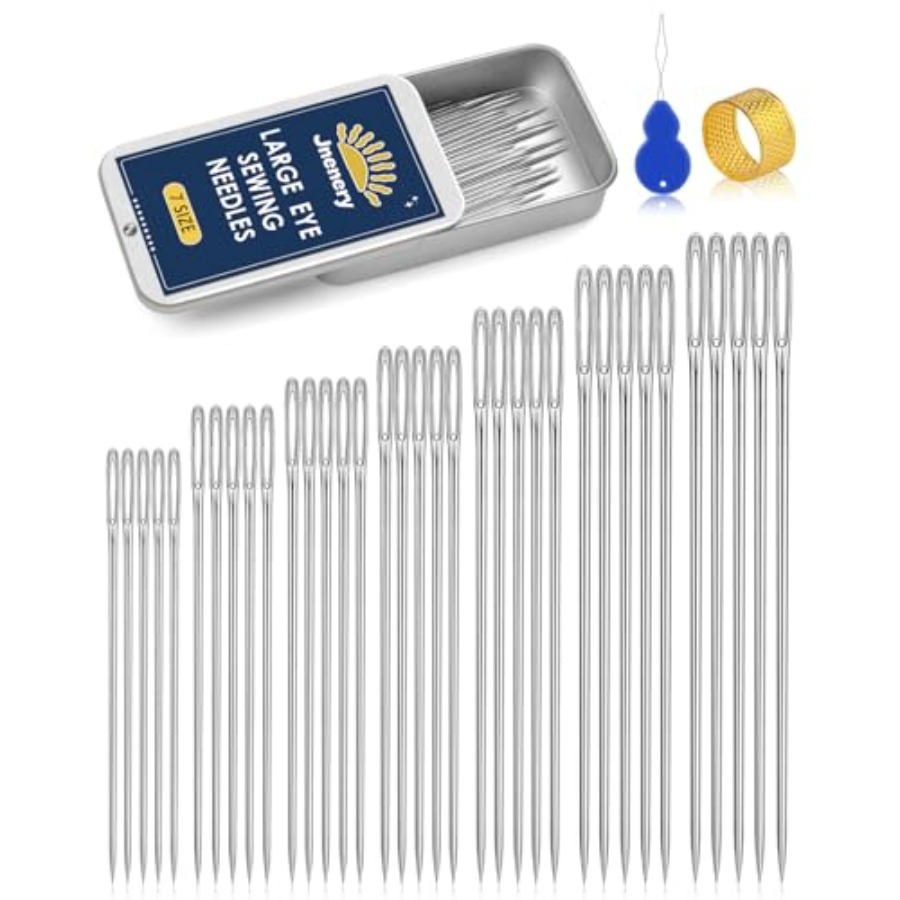 Embroidery Needles - Agujas de coser de ojo grande,