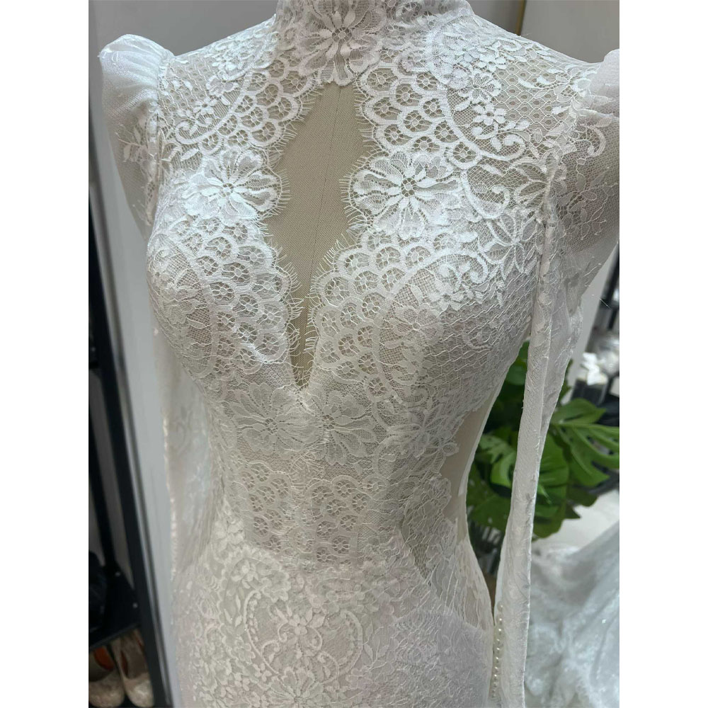 Vestido de Novia de Manga Larg - Embroidery Organza reseña y precio