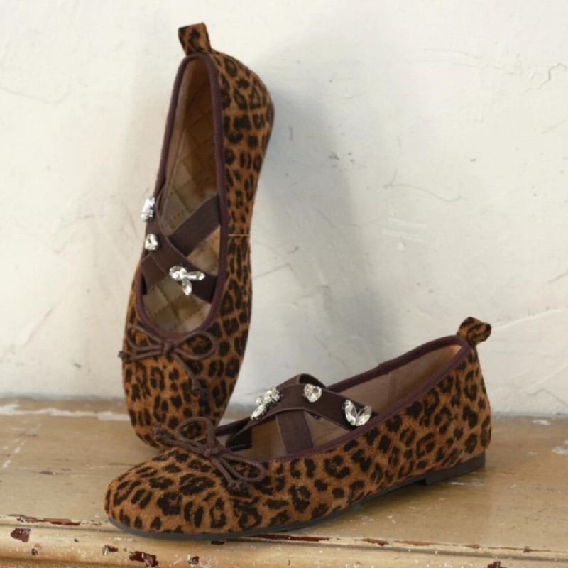 Zapatos planos de Ballet con f - Embroidery Flower reseña y precio