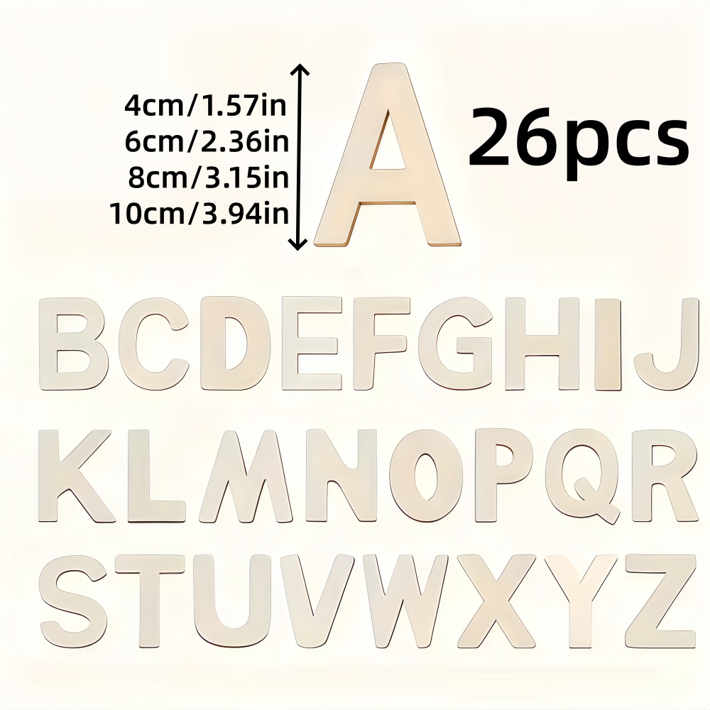 26 Piezas de Letras de Madera  - Embroidery Writing reseña y precio