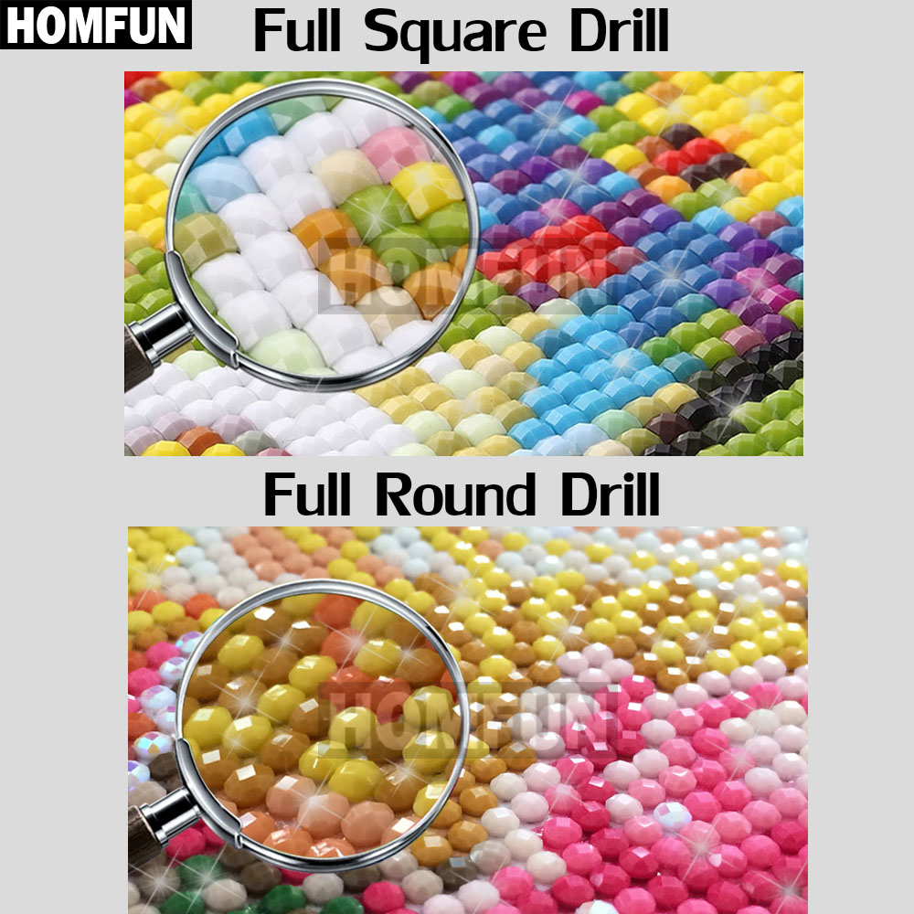 HOMFUN-pintura de diamante 5D  - Embroidery Horse reseña y precio