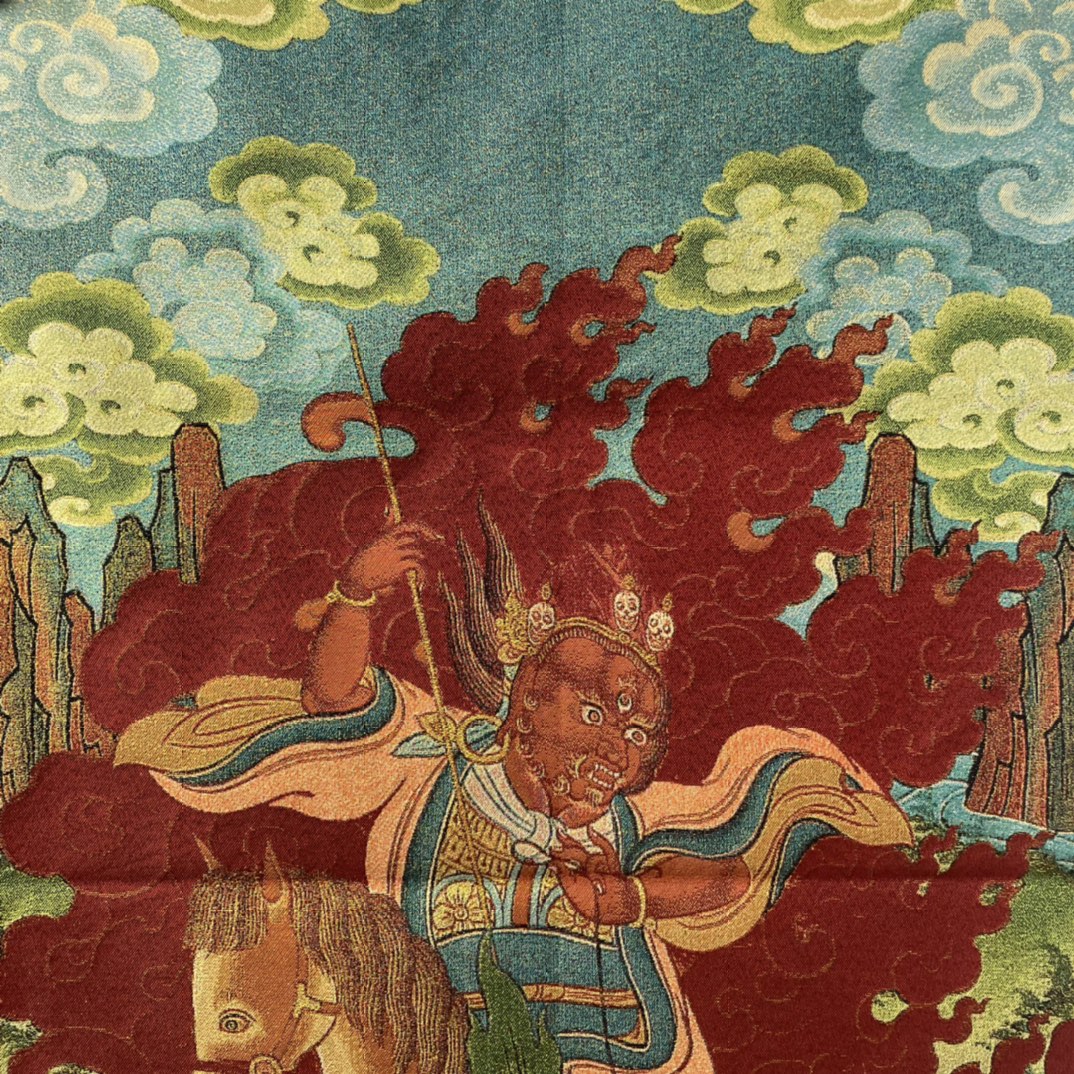 Pantalla colgante Thangka de 3 - Embroidery Horse reseña y precio