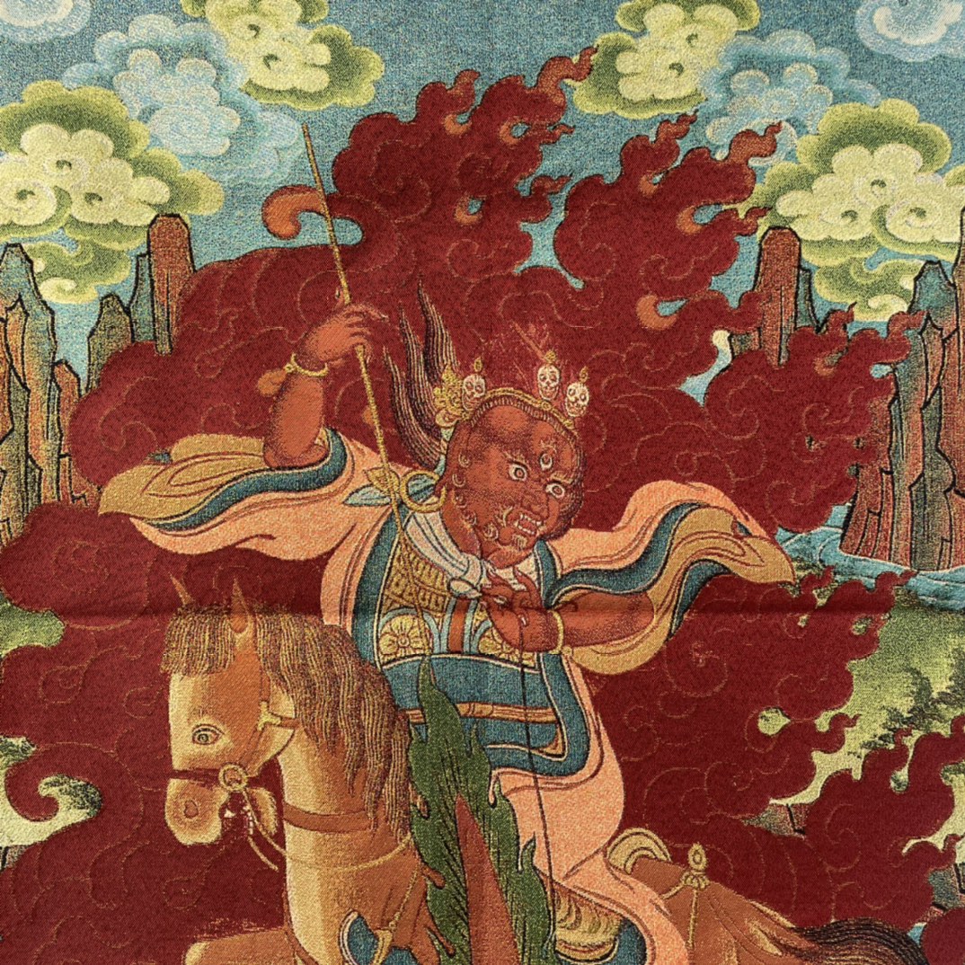 Pantalla colgante Thangka de 3 - Embroidery Horse reseña y precio