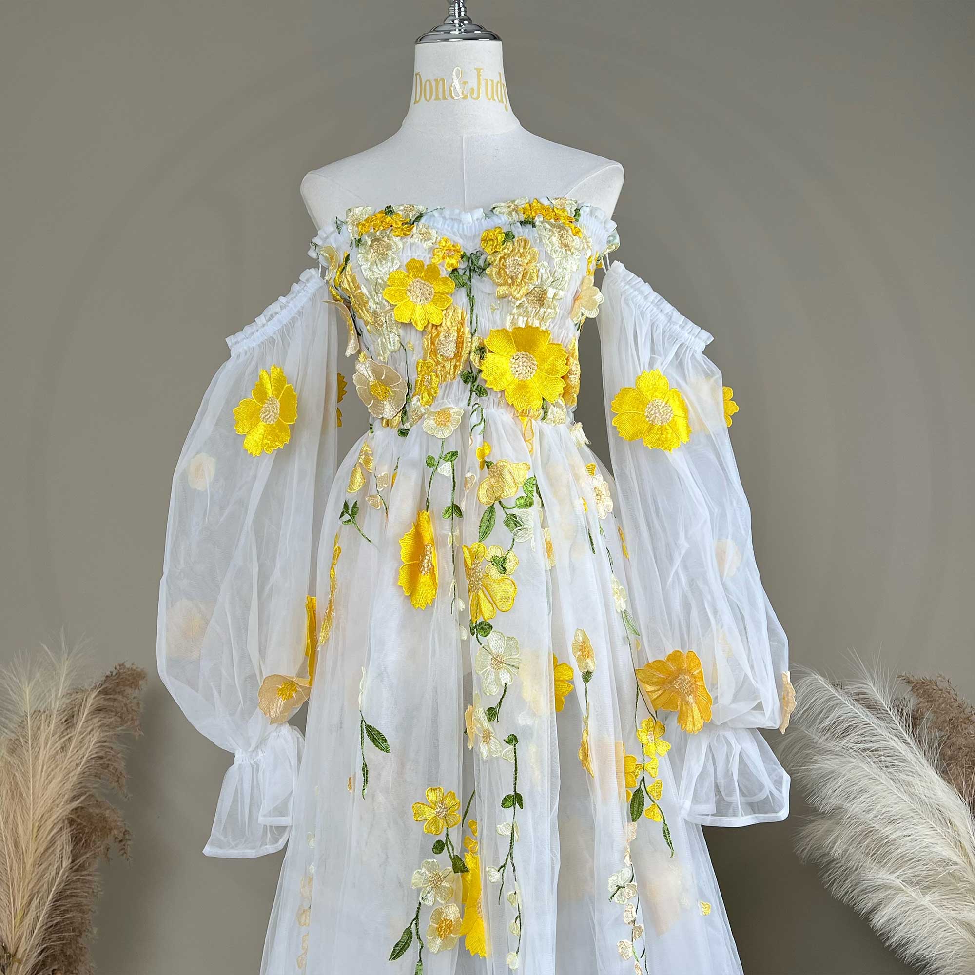 Vestido de organza colorido de - Embroidery Organza reseña y precio