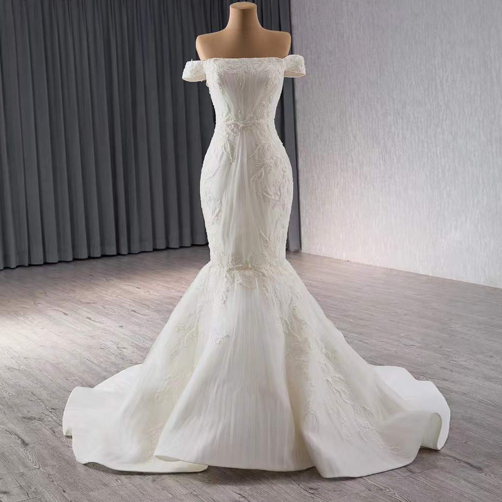 Vestido de boda sin tirantes c - Embroidery Organza reseña y precio