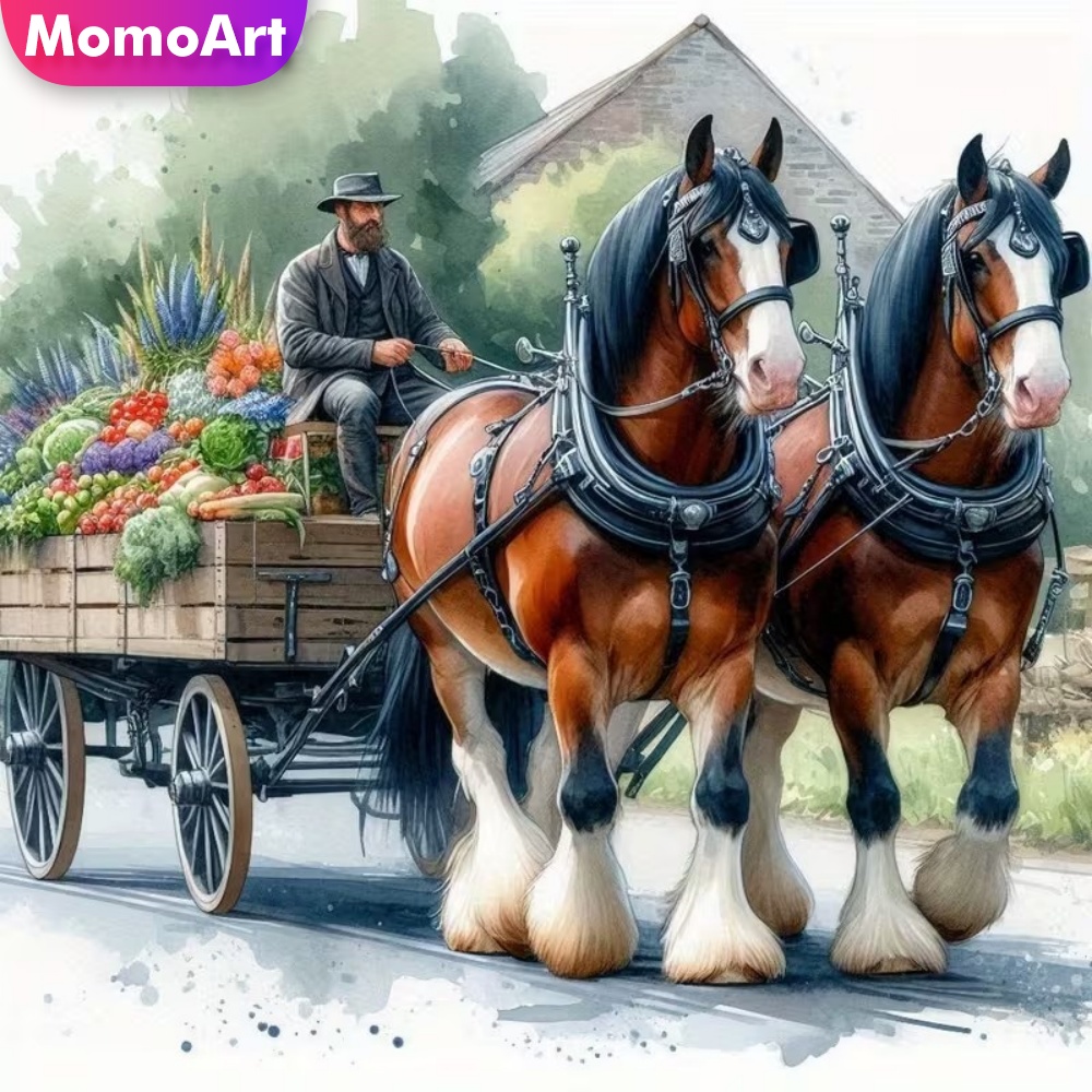 Momoart - Kits de Punto de Cru - Embroidery Horse reseña y precio