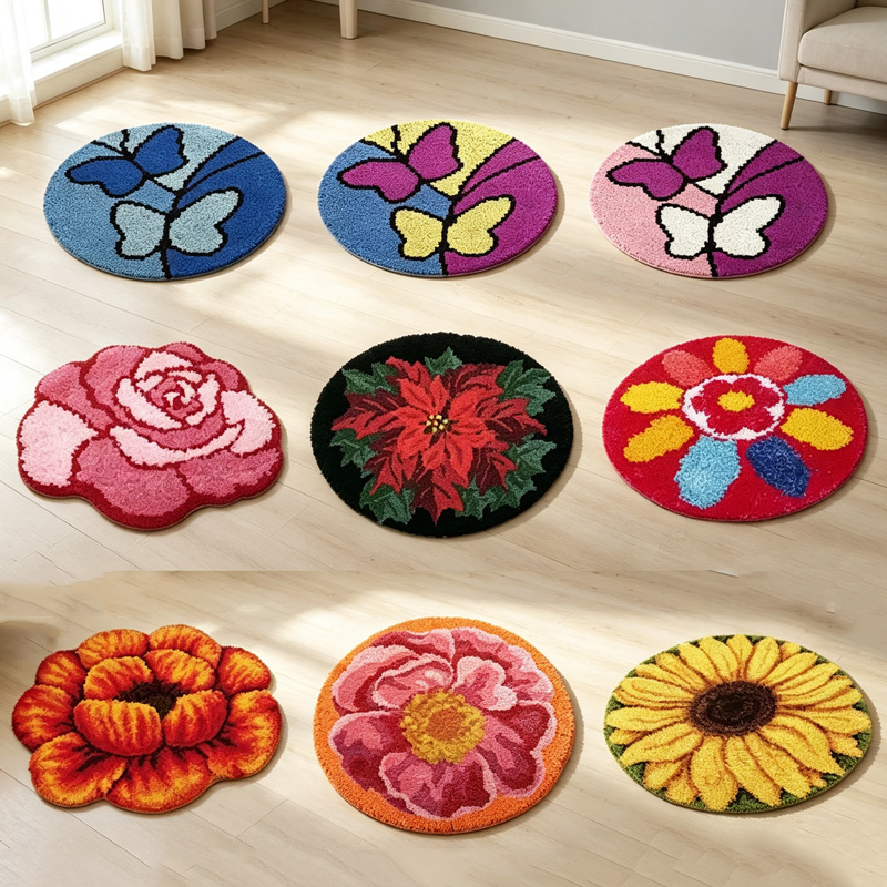 Kit de alfombra de flores con  - Printed Embroidery Kit reseña y precio