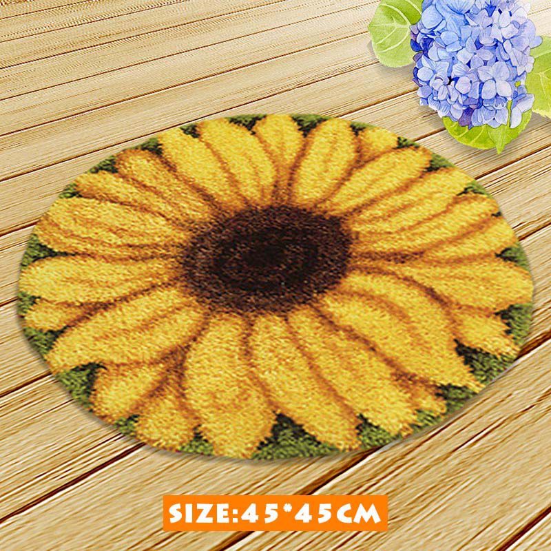 Kit de alfombra de flores con  - Printed Embroidery Kit reseña y precio