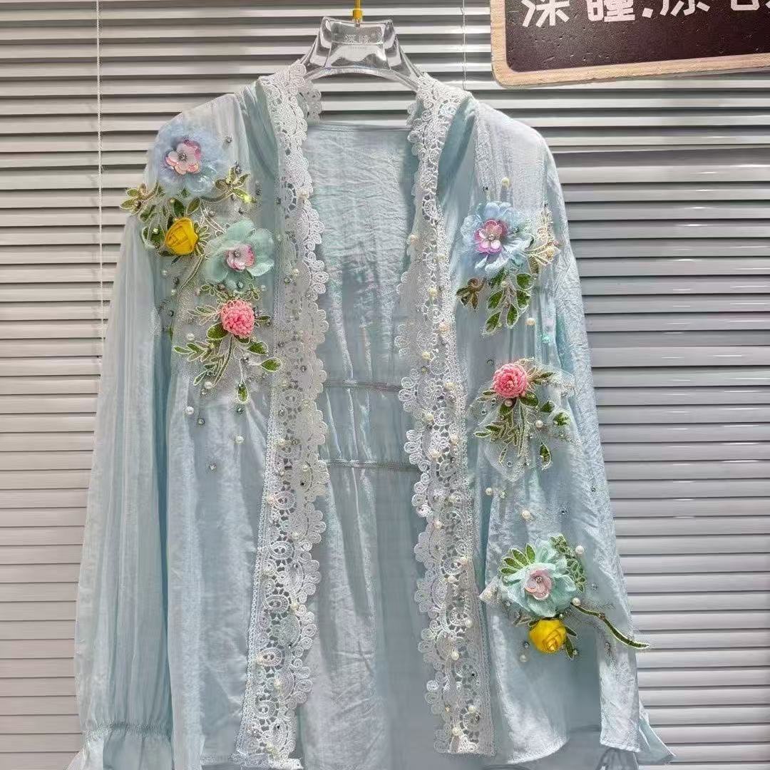 Novedad en camisas transpirabl - Embroidery Cardigan reseña y precio