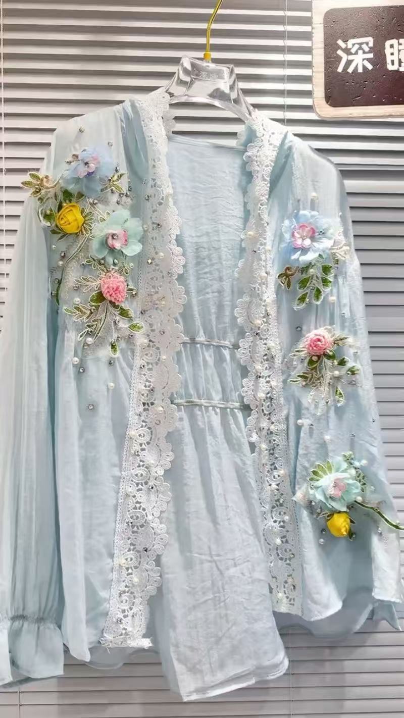 Novedad en camisas transpirabl - Embroidery Cardigan reseña y precio