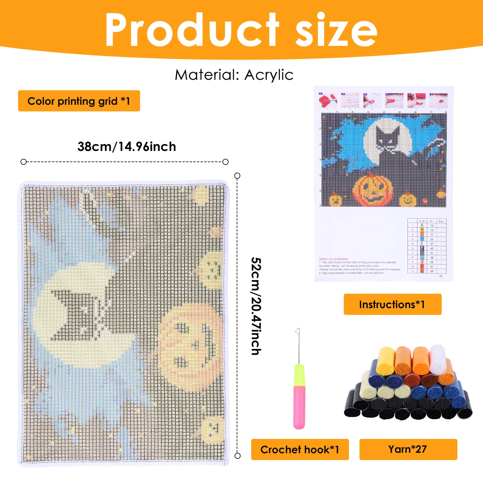Kits de Ganchillo, Patrón de A - Printed Embroidery Kit reseña y precio