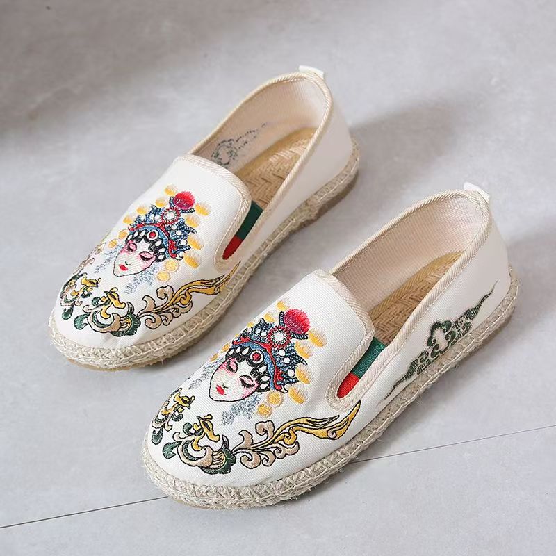 Zapatos de tela bordados con s - Embroidery Fabric reseña y precio