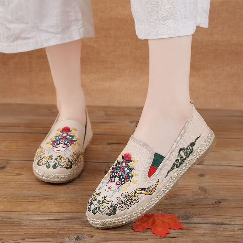 Zapatos de tela bordados con s - Embroidery Fabric reseña y precio