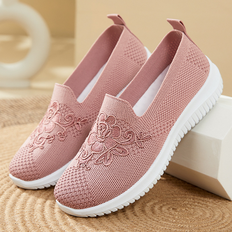 Zapatos de malla con bordado d - Embroidery Flower reseña y precio