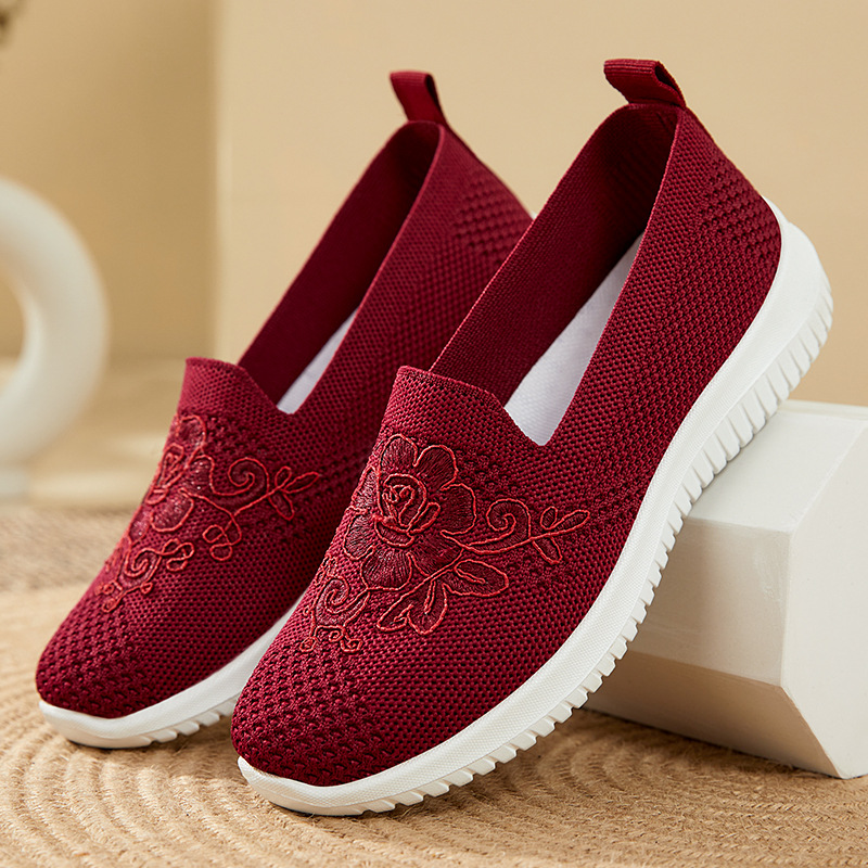 Zapatos de malla con bordado d - Embroidery Flower reseña y precio