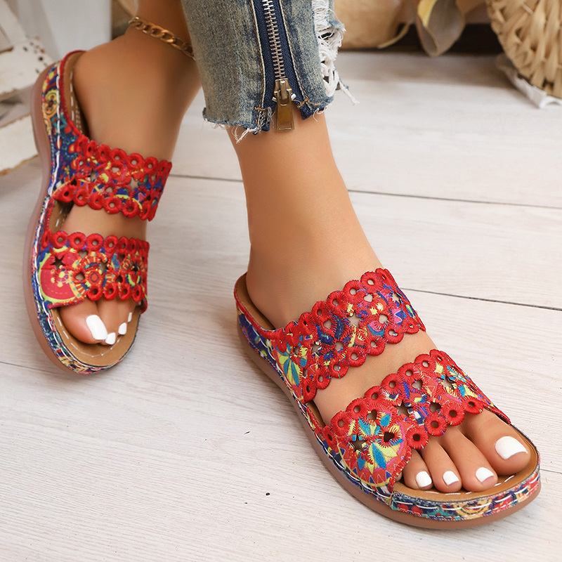Sandalias de Plataforma con Bo - Embroidery Flower reseña y precio