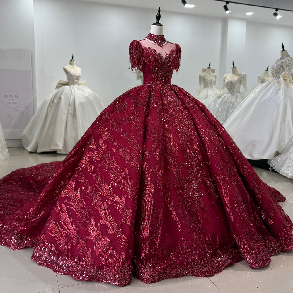 Vestidos de Noche Largos Rojos - Embroidery Organza reseña y precio
