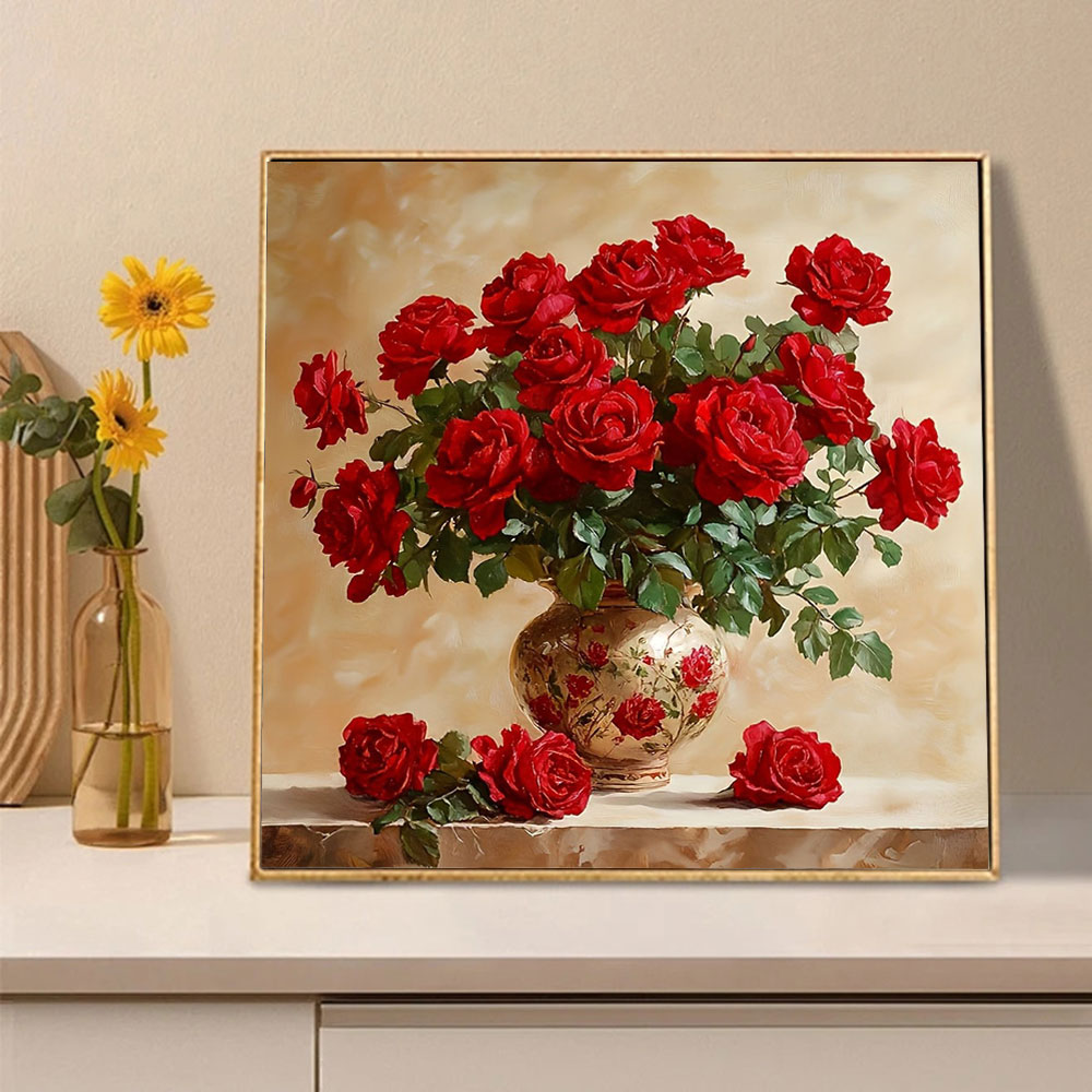 Pintura de diamante rosa, mosa - Embroidery Roses reseña y precio