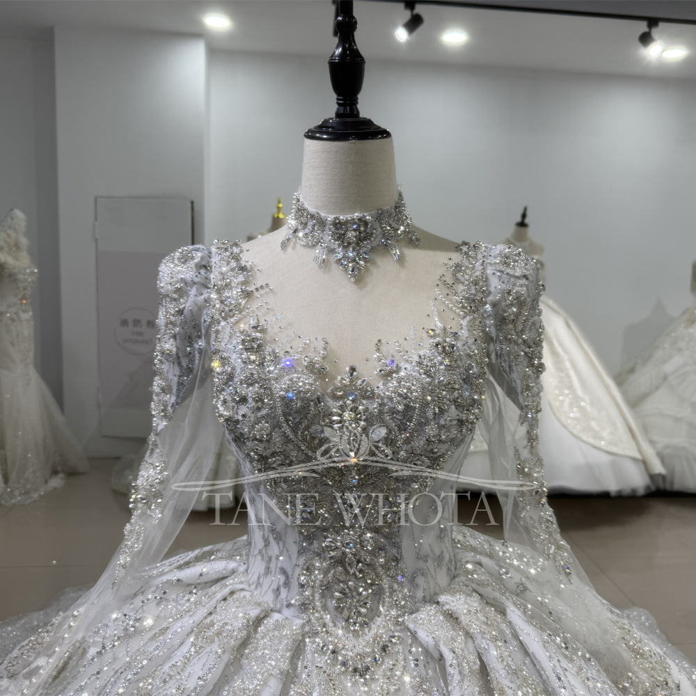 Vestidos de novia elegantes de - Embroidery Organza reseña y precio