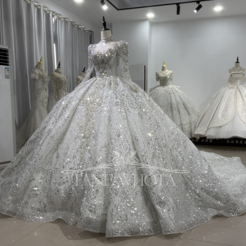Vestidos de novia elegantes de - Embroidery Organza reseña y precio