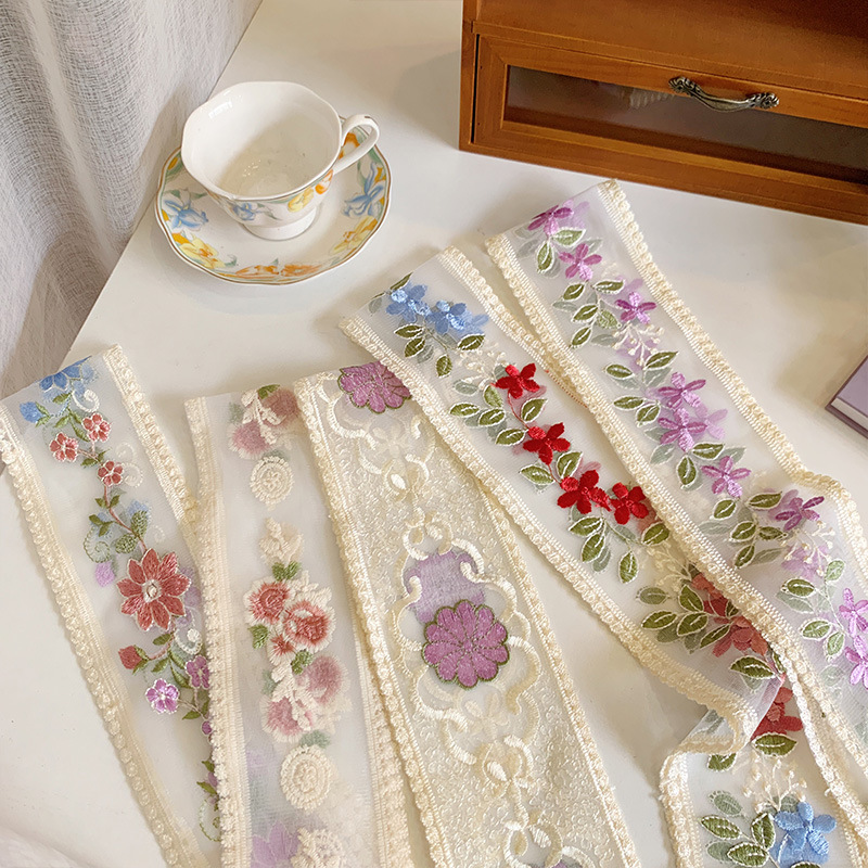 Cinta de flores bordada de enc - Embroidery Ribbon reseña y precio