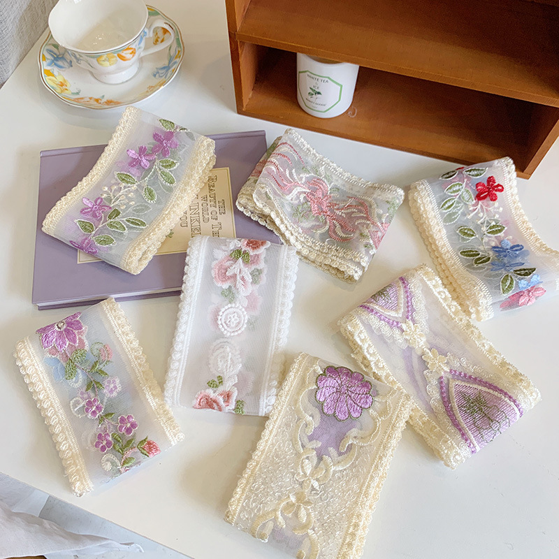 Cinta de flores bordada de enc - Embroidery Ribbon reseña y precio