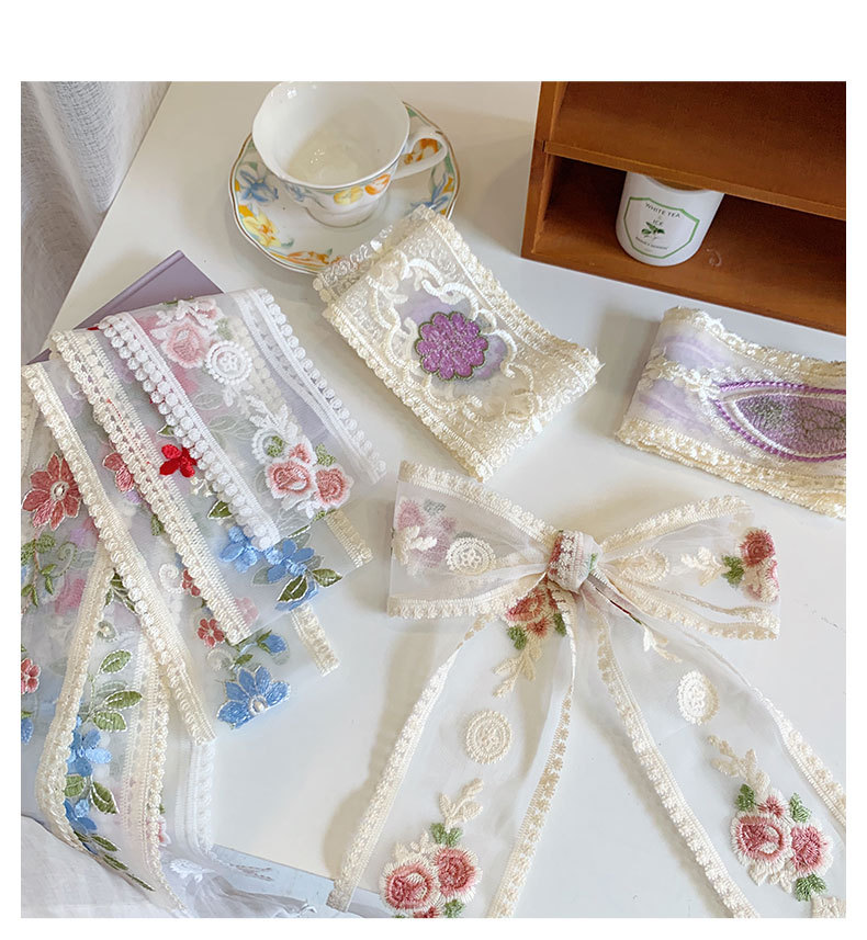Cinta de flores bordada de enc - Embroidery Ribbon reseña y precio
