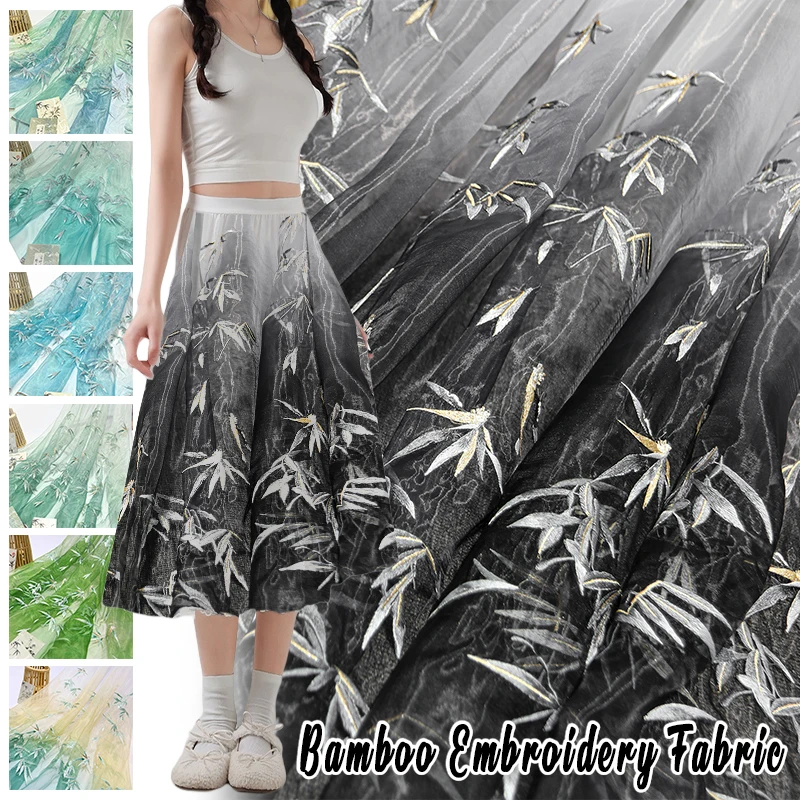 Tela de Organza bordada de bam - Embroidery Horse reseña y precio