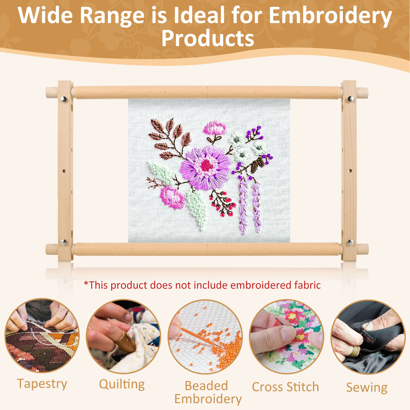 Marco de Madera de Haya para T - Embroidery Hoop Square reseña y precio
