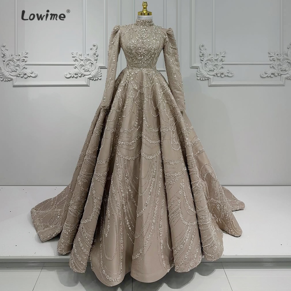 Vestido de noche musulmán marr - Embroidery Organza reseña y precio