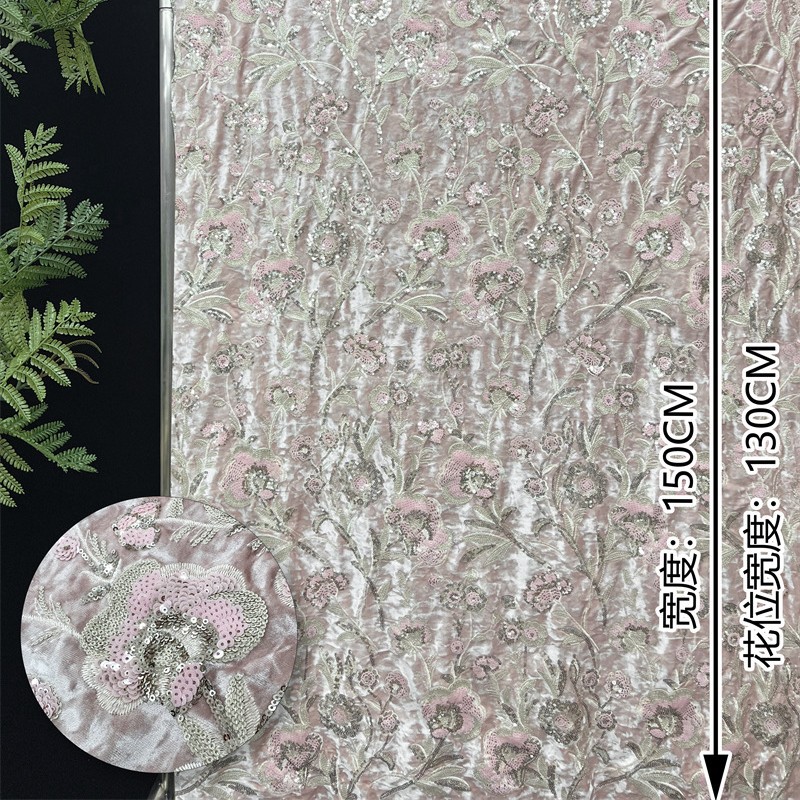 Tela de terciopelo de 130 cm d - Embroidery Needles reseña y precio