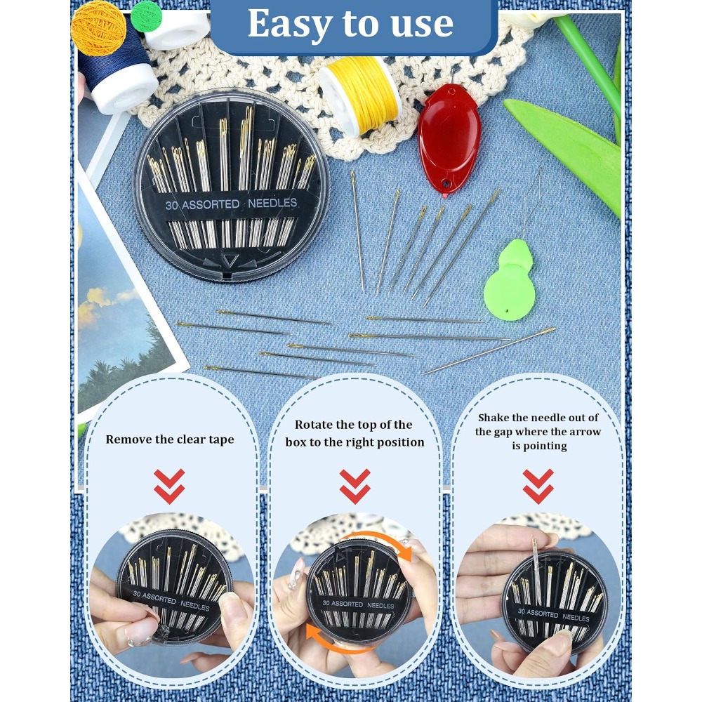 Juego de 30 Agujas de Coser a  - Embroidery Needles reseña y precio
