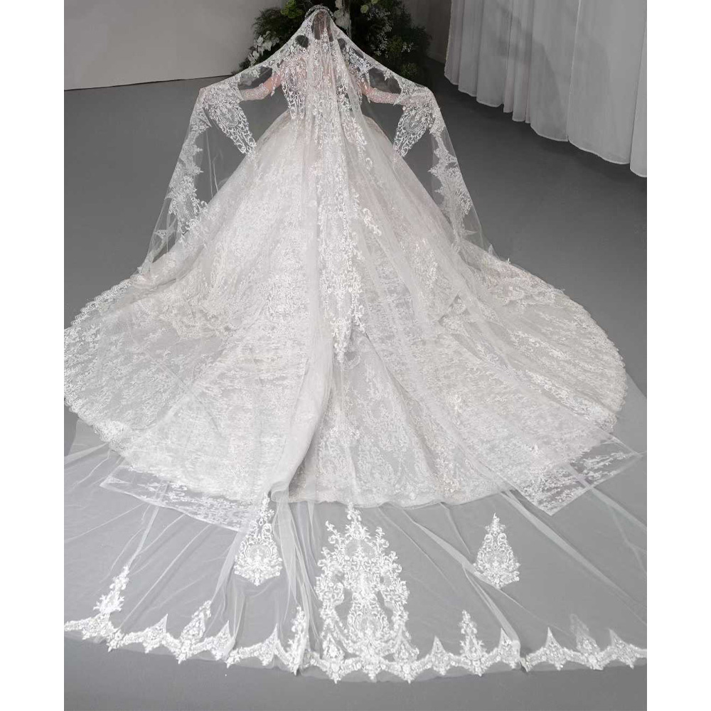 Vestido de Novia de Lujo con H - Embroidery Organza reseña y precio