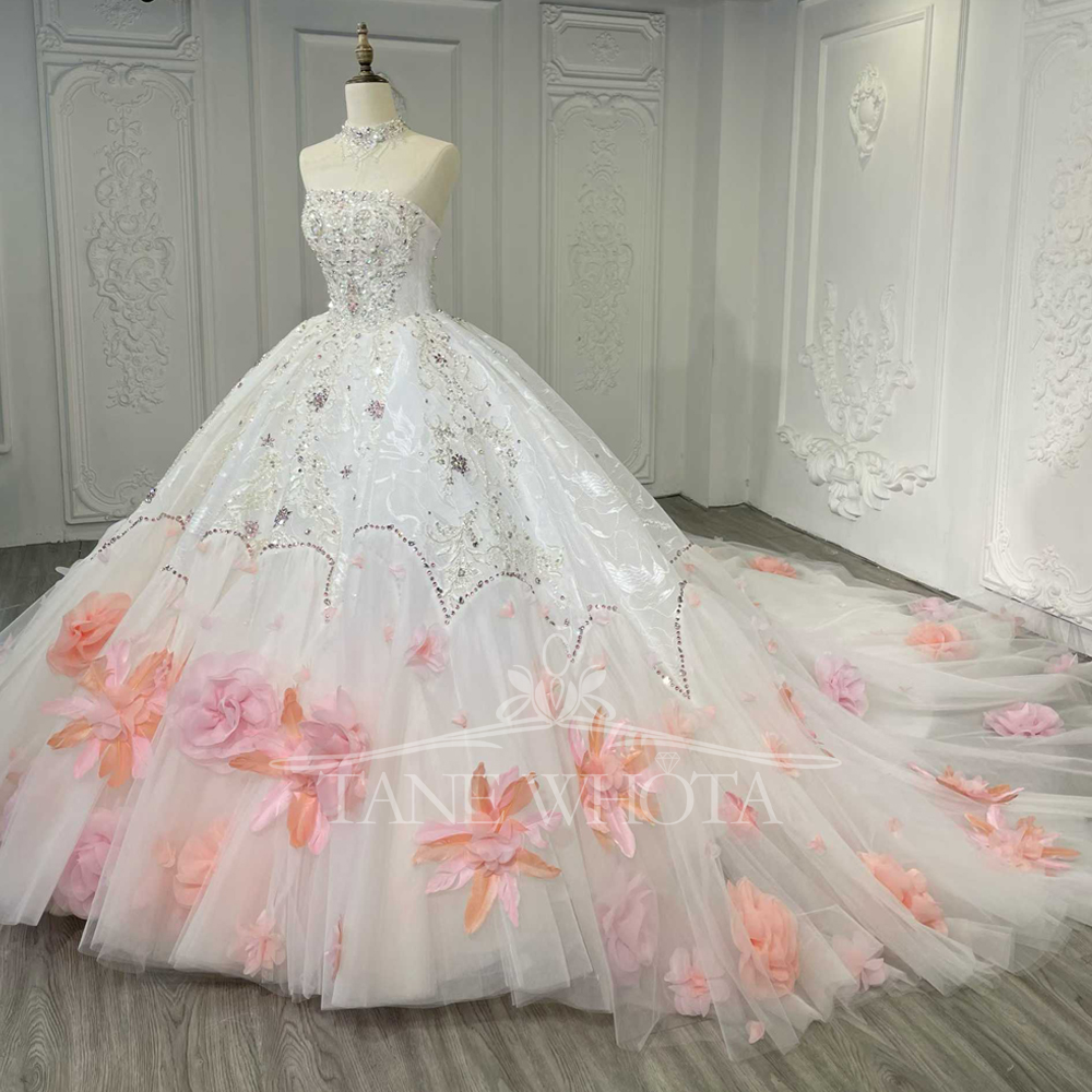 Vestido de novia sin mangas si - Embroidery Organza reseña y precio