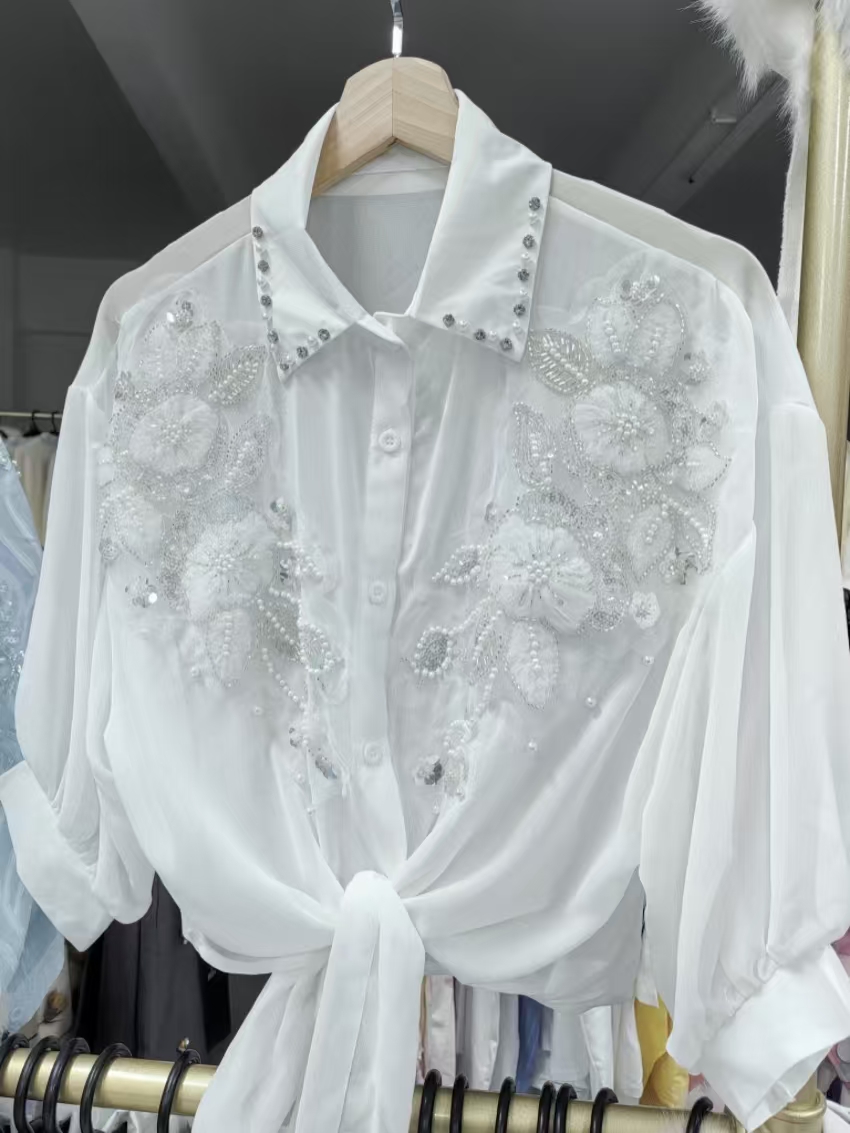 Blusas de verano con protecció - Embroidery Cardigan reseña y precio