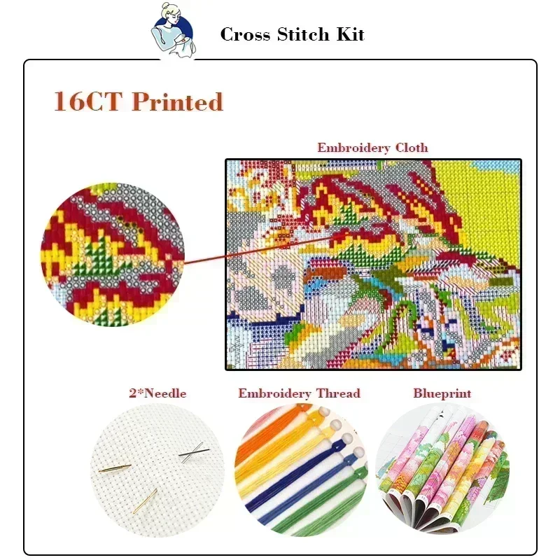 Kit de Punto de Cruz Joy Sunda - Printed Embroidery Kit reseña y precio